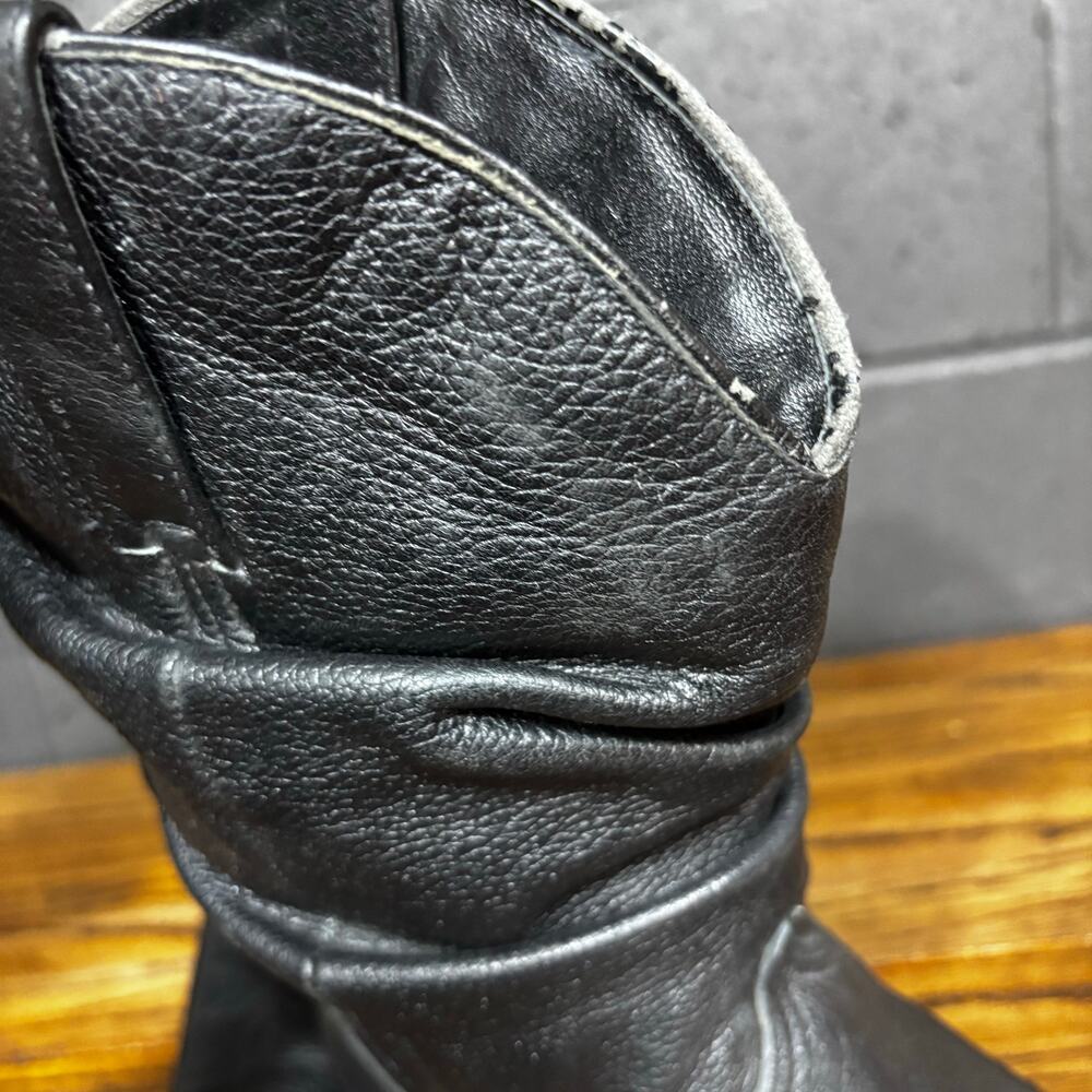 Acme Women’s Black Leather Western Boots Slouchy Mid Calf Size 10 - Picture 6 of 8
